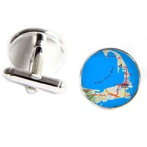 Cape Cod Map Cufflinks Men's